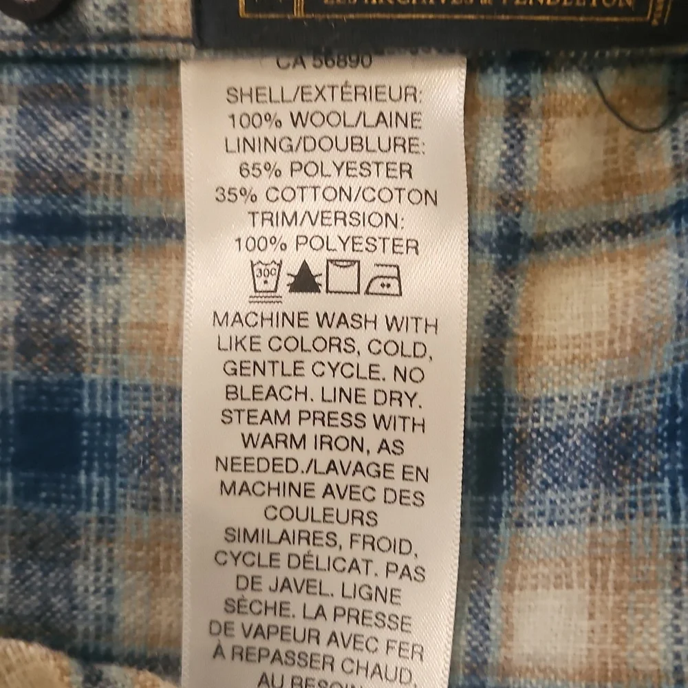 Pendleton Mens 100% Wool Trail Shirt - Picture 9 of 10